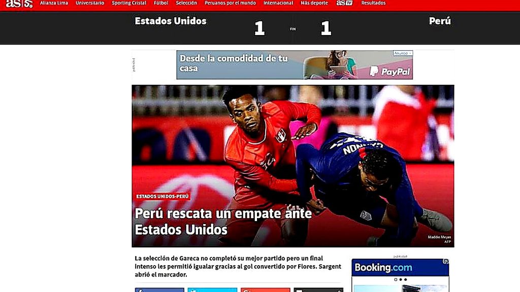 Perú vs Estados Unidos