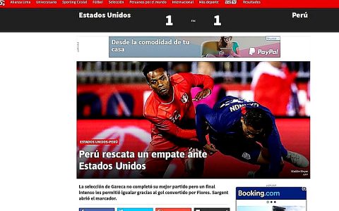 Perú vs Estados Unidos