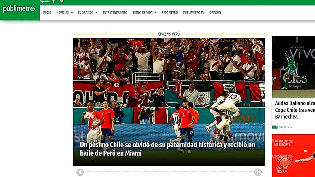 Perú vence a Chile en los Juegos Suramericanos
