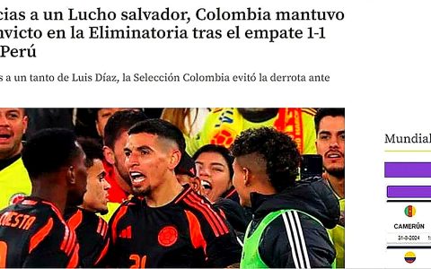 Colombia enfrentará a Perú sin James Rodríguez